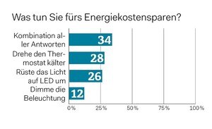 Wer spart dreht mehrheitlich (34%) an allen Stellschrauben. Als Einzelmaßnahme ist die Reduktion der Beleuchtung am unbeliebtesten - weder Inhaber und Personal, noch die Kunden wollen im Finsteren stehen. © Grafik - Source: Umfrage Trafikantenzeitung